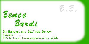 bence bardi business card